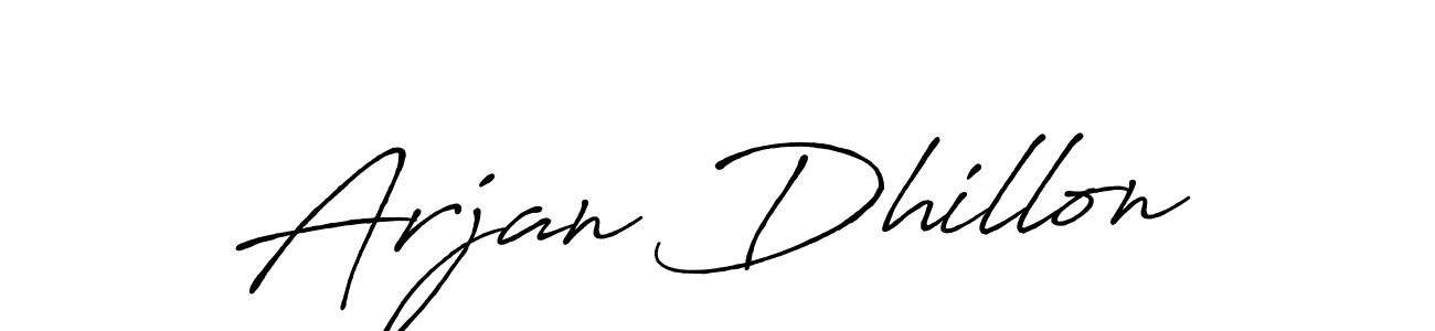 Make a beautiful signature design for name Arjan Dhillon. With this signature (Antro_Vectra_Bolder) style, you can create a handwritten signature for free. Arjan Dhillon signature style 7 images and pictures png