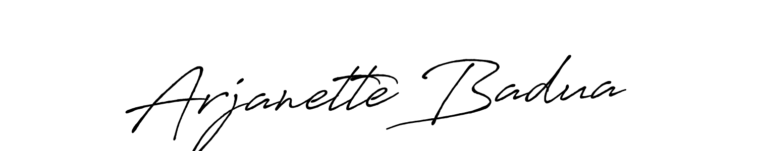 Make a short Arjanette Badua signature style. Manage your documents anywhere anytime using Antro_Vectra_Bolder. Create and add eSignatures, submit forms, share and send files easily. Arjanette Badua signature style 7 images and pictures png