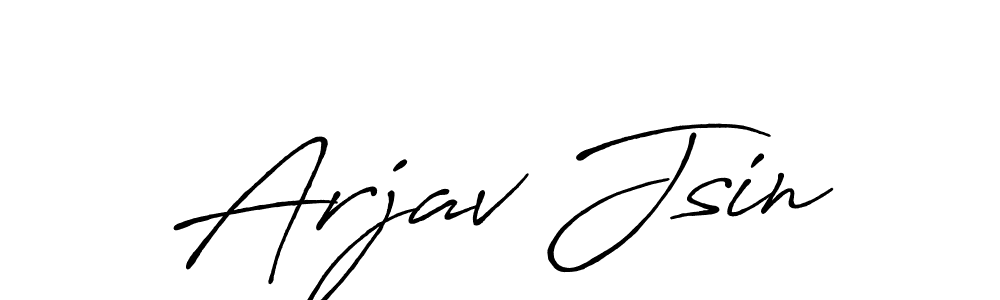 Arjav Jsin stylish signature style. Best Handwritten Sign (Antro_Vectra_Bolder) for my name. Handwritten Signature Collection Ideas for my name Arjav Jsin. Arjav Jsin signature style 7 images and pictures png