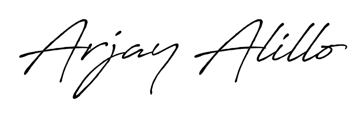 You can use this online signature creator to create a handwritten signature for the name Arjay Alillo. This is the best online autograph maker. Arjay Alillo signature style 7 images and pictures png