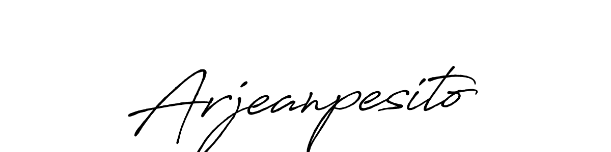 if you are searching for the best signature style for your name Arjeanpesito. so please give up your signature search. here we have designed multiple signature styles  using Antro_Vectra_Bolder. Arjeanpesito signature style 7 images and pictures png