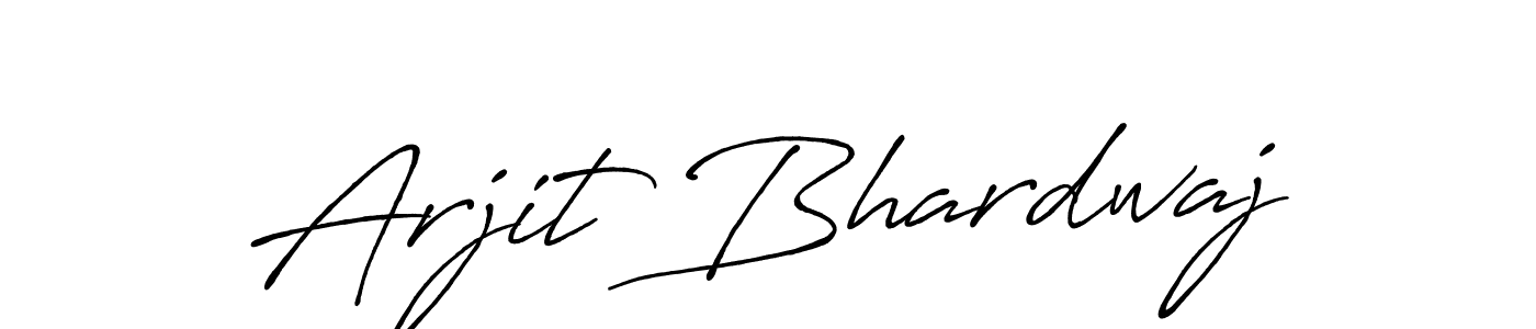 Create a beautiful signature design for name Arjit Bhardwaj. With this signature (Antro_Vectra_Bolder) fonts, you can make a handwritten signature for free. Arjit Bhardwaj signature style 7 images and pictures png