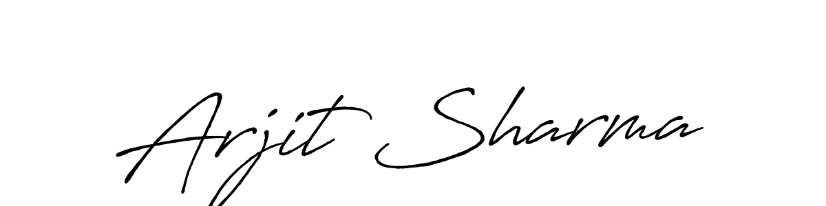 Use a signature maker to create a handwritten signature online. With this signature software, you can design (Antro_Vectra_Bolder) your own signature for name Arjit Sharma. Arjit Sharma signature style 7 images and pictures png