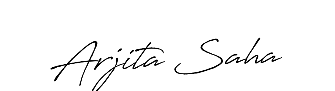 Make a beautiful signature design for name Arjita Saha. With this signature (Antro_Vectra_Bolder) style, you can create a handwritten signature for free. Arjita Saha signature style 7 images and pictures png