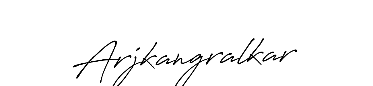 Design your own signature with our free online signature maker. With this signature software, you can create a handwritten (Antro_Vectra_Bolder) signature for name Arjkangralkar. Arjkangralkar signature style 7 images and pictures png