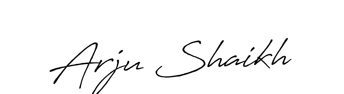 Use a signature maker to create a handwritten signature online. With this signature software, you can design (Antro_Vectra_Bolder) your own signature for name Arju Shaikh. Arju Shaikh signature style 7 images and pictures png