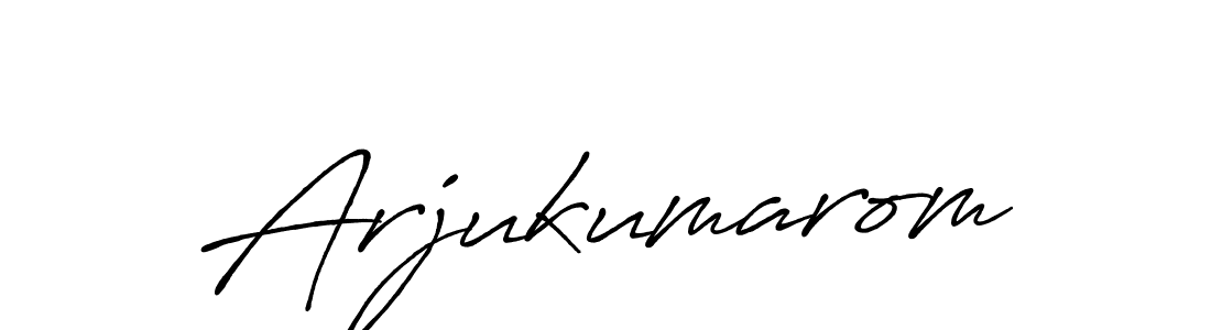 Create a beautiful signature design for name Arjukumarom. With this signature (Antro_Vectra_Bolder) fonts, you can make a handwritten signature for free. Arjukumarom signature style 7 images and pictures png