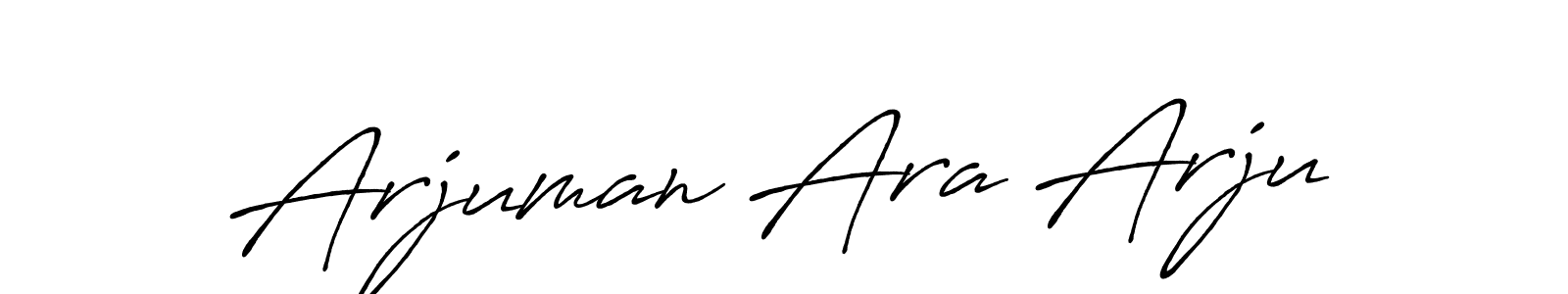 You should practise on your own different ways (Antro_Vectra_Bolder) to write your name (Arjuman Ara Arju) in signature. don't let someone else do it for you. Arjuman Ara Arju signature style 7 images and pictures png