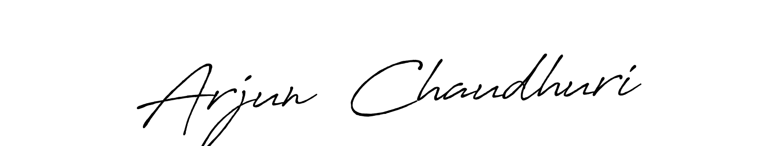 Make a beautiful signature design for name Arjun  Chaudhuri. With this signature (Antro_Vectra_Bolder) style, you can create a handwritten signature for free. Arjun  Chaudhuri signature style 7 images and pictures png