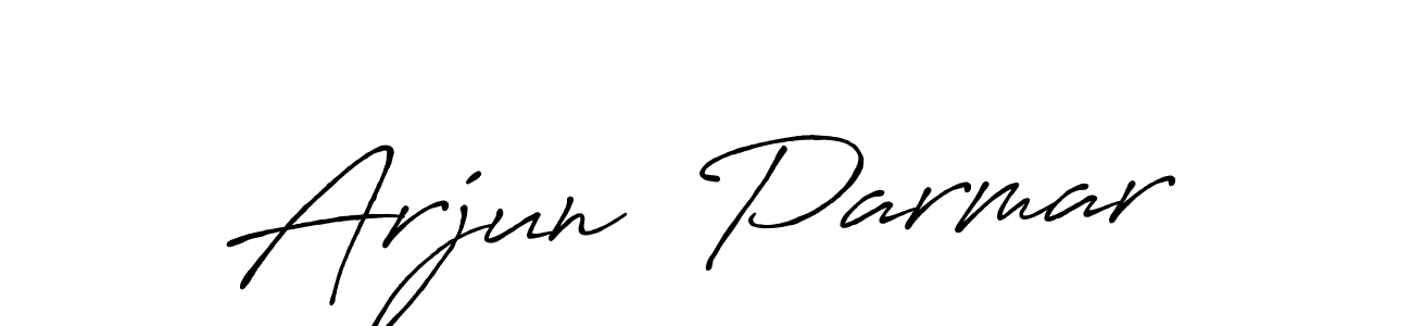 The best way (Antro_Vectra_Bolder) to make a short signature is to pick only two or three words in your name. The name Arjun  Parmar include a total of six letters. For converting this name. Arjun  Parmar signature style 7 images and pictures png