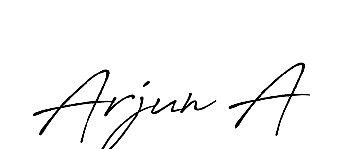 Make a beautiful signature design for name Arjun A. With this signature (Antro_Vectra_Bolder) style, you can create a handwritten signature for free. Arjun A signature style 7 images and pictures png