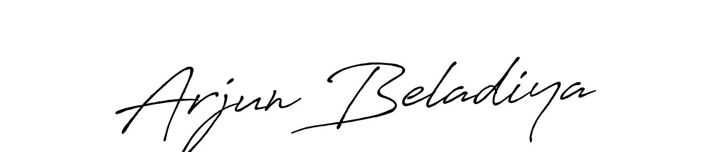 Create a beautiful signature design for name Arjun Beladiya. With this signature (Antro_Vectra_Bolder) fonts, you can make a handwritten signature for free. Arjun Beladiya signature style 7 images and pictures png