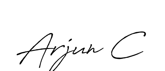 Make a beautiful signature design for name Arjun C. With this signature (Antro_Vectra_Bolder) style, you can create a handwritten signature for free. Arjun C signature style 7 images and pictures png