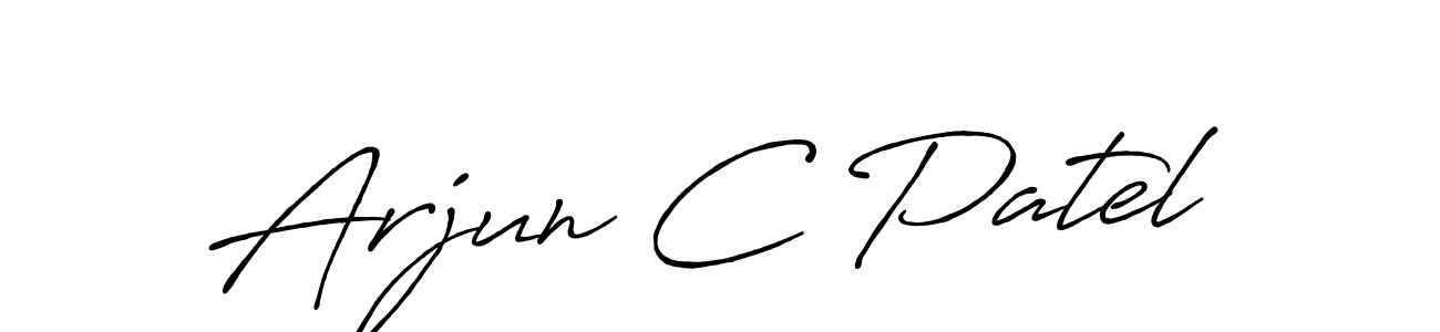 Design your own signature with our free online signature maker. With this signature software, you can create a handwritten (Antro_Vectra_Bolder) signature for name Arjun C Patel. Arjun C Patel signature style 7 images and pictures png