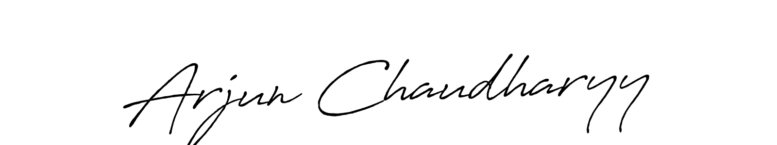 Make a beautiful signature design for name Arjun Chaudharyy. With this signature (Antro_Vectra_Bolder) style, you can create a handwritten signature for free. Arjun Chaudharyy signature style 7 images and pictures png