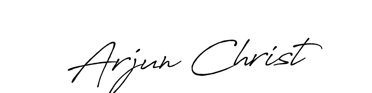 Arjun Christ stylish signature style. Best Handwritten Sign (Antro_Vectra_Bolder) for my name. Handwritten Signature Collection Ideas for my name Arjun Christ. Arjun Christ signature style 7 images and pictures png