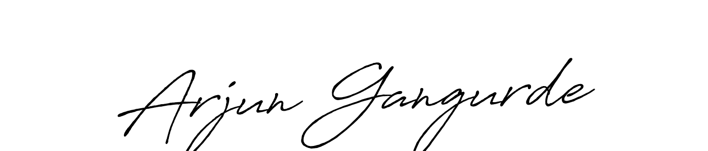 Make a beautiful signature design for name Arjun Gangurde. With this signature (Antro_Vectra_Bolder) style, you can create a handwritten signature for free. Arjun Gangurde signature style 7 images and pictures png