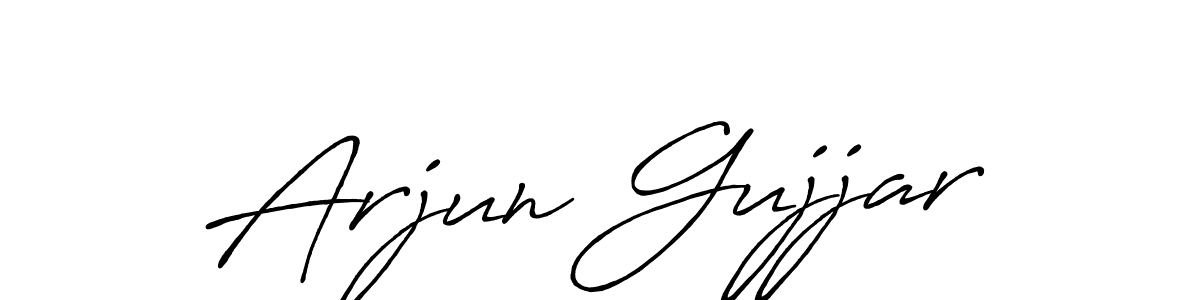 How to make Arjun Gujjar signature? Antro_Vectra_Bolder is a professional autograph style. Create handwritten signature for Arjun Gujjar name. Arjun Gujjar signature style 7 images and pictures png