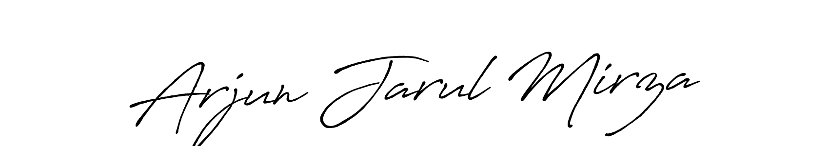 Antro_Vectra_Bolder is a professional signature style that is perfect for those who want to add a touch of class to their signature. It is also a great choice for those who want to make their signature more unique. Get Arjun Jarul Mirza name to fancy signature for free. Arjun Jarul Mirza signature style 7 images and pictures png