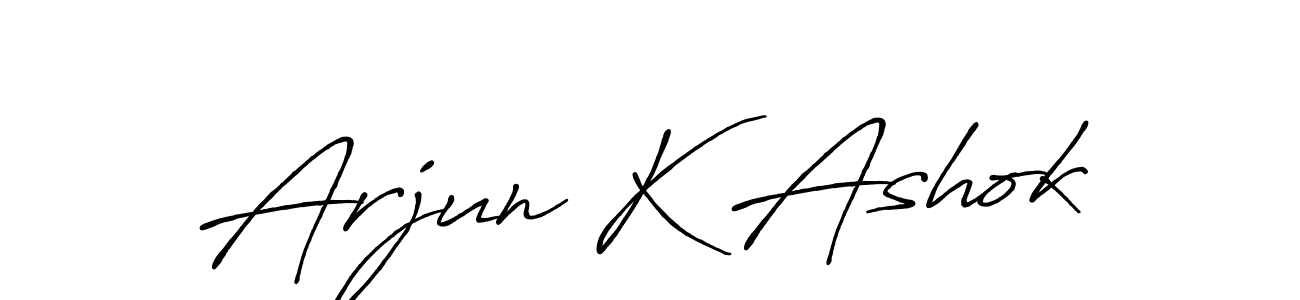 Arjun K Ashok stylish signature style. Best Handwritten Sign (Antro_Vectra_Bolder) for my name. Handwritten Signature Collection Ideas for my name Arjun K Ashok. Arjun K Ashok signature style 7 images and pictures png