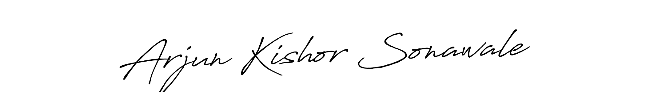 Similarly Antro_Vectra_Bolder is the best handwritten signature design. Signature creator online .You can use it as an online autograph creator for name Arjun Kishor Sonawale. Arjun Kishor Sonawale signature style 7 images and pictures png