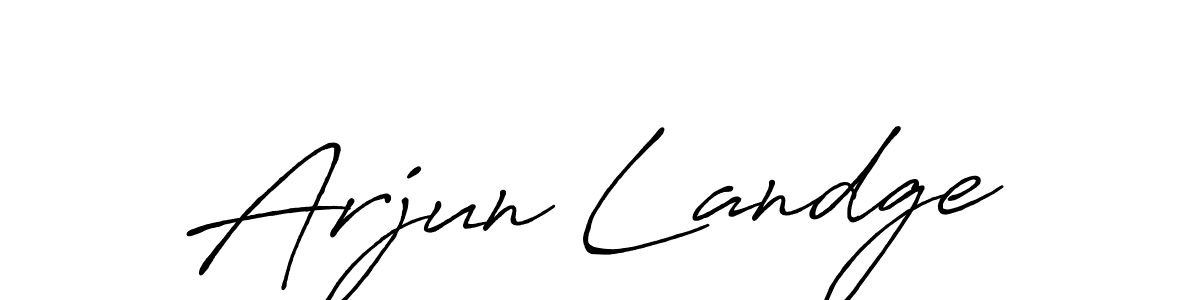 Also we have Arjun Landge name is the best signature style. Create professional handwritten signature collection using Antro_Vectra_Bolder autograph style. Arjun Landge signature style 7 images and pictures png