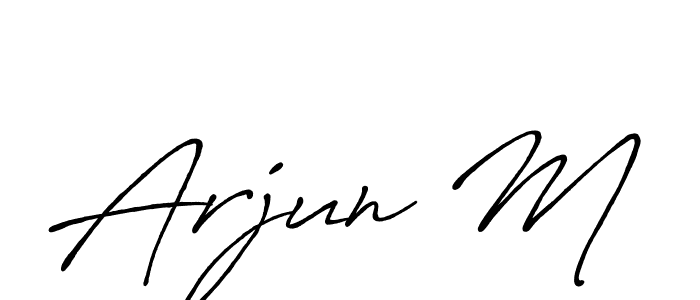 Use a signature maker to create a handwritten signature online. With this signature software, you can design (Antro_Vectra_Bolder) your own signature for name Arjun M. Arjun M signature style 7 images and pictures png