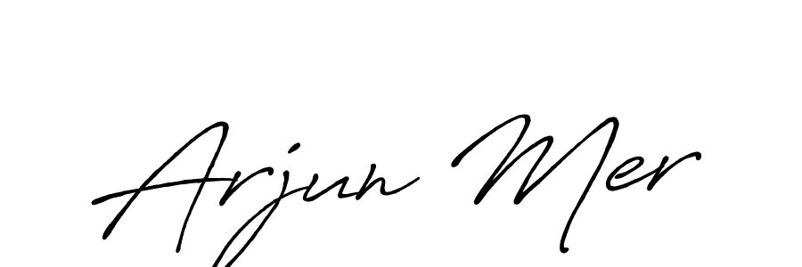 The best way (Antro_Vectra_Bolder) to make a short signature is to pick only two or three words in your name. The name Arjun Mer include a total of six letters. For converting this name. Arjun Mer signature style 7 images and pictures png