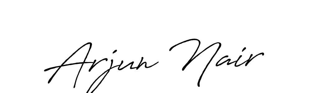 Make a beautiful signature design for name Arjun Nair. With this signature (Antro_Vectra_Bolder) style, you can create a handwritten signature for free. Arjun Nair signature style 7 images and pictures png