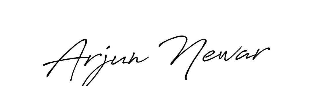 How to make Arjun Newar name signature. Use Antro_Vectra_Bolder style for creating short signs online. This is the latest handwritten sign. Arjun Newar signature style 7 images and pictures png