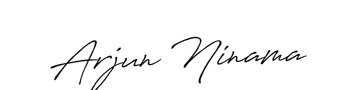 You should practise on your own different ways (Antro_Vectra_Bolder) to write your name (Arjun Ninama) in signature. don't let someone else do it for you. Arjun Ninama signature style 7 images and pictures png