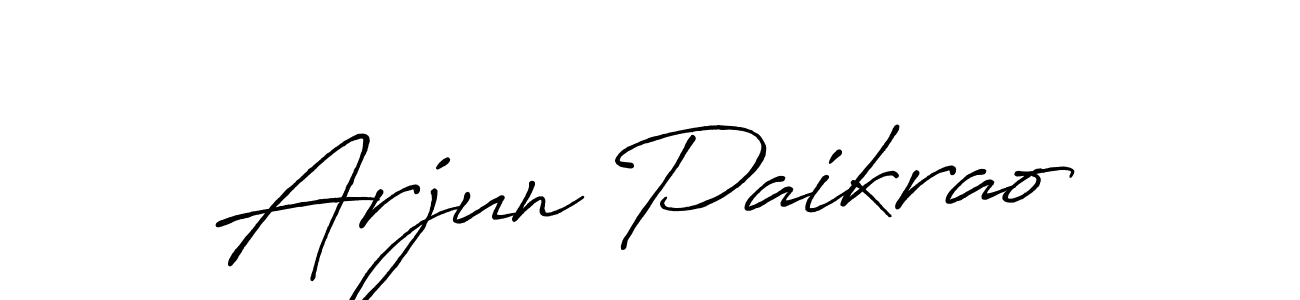 Make a beautiful signature design for name Arjun Paikrao. With this signature (Antro_Vectra_Bolder) style, you can create a handwritten signature for free. Arjun Paikrao signature style 7 images and pictures png