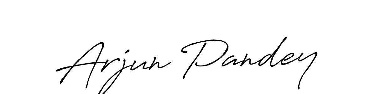 Make a beautiful signature design for name Arjun Pandey. With this signature (Antro_Vectra_Bolder) style, you can create a handwritten signature for free. Arjun Pandey signature style 7 images and pictures png