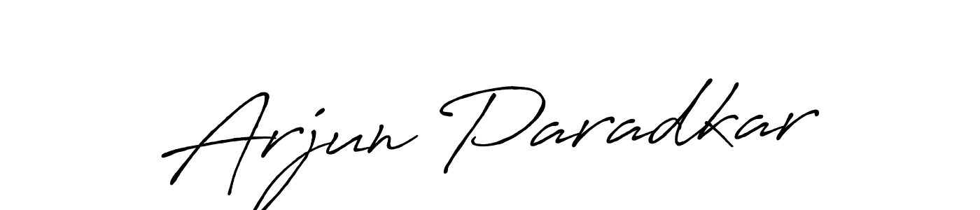 How to make Arjun Paradkar name signature. Use Antro_Vectra_Bolder style for creating short signs online. This is the latest handwritten sign. Arjun Paradkar signature style 7 images and pictures png