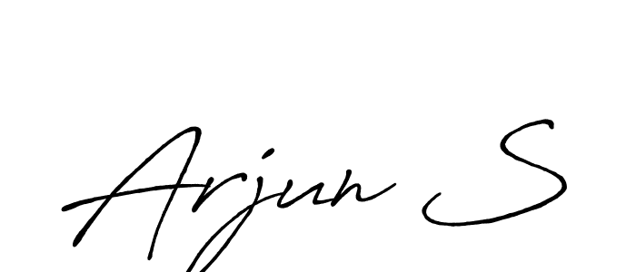 How to make Arjun S signature? Antro_Vectra_Bolder is a professional autograph style. Create handwritten signature for Arjun S name. Arjun S signature style 7 images and pictures png