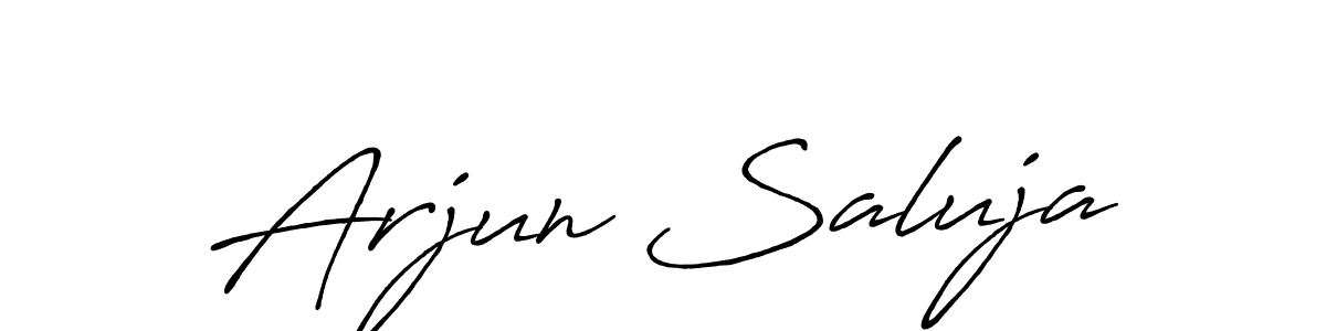 Also we have Arjun Saluja name is the best signature style. Create professional handwritten signature collection using Antro_Vectra_Bolder autograph style. Arjun Saluja signature style 7 images and pictures png