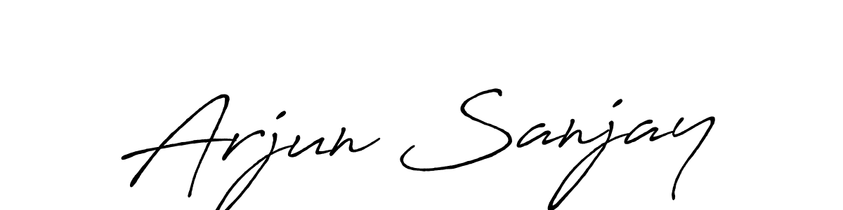 if you are searching for the best signature style for your name Arjun Sanjay. so please give up your signature search. here we have designed multiple signature styles  using Antro_Vectra_Bolder. Arjun Sanjay signature style 7 images and pictures png