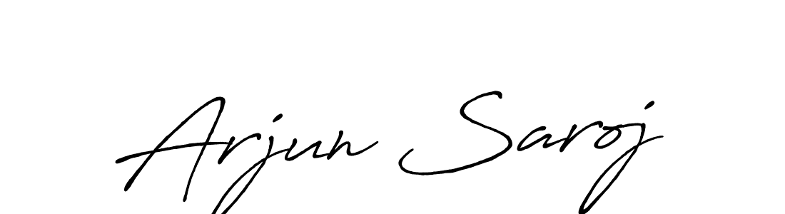 Use a signature maker to create a handwritten signature online. With this signature software, you can design (Antro_Vectra_Bolder) your own signature for name Arjun Saroj. Arjun Saroj signature style 7 images and pictures png