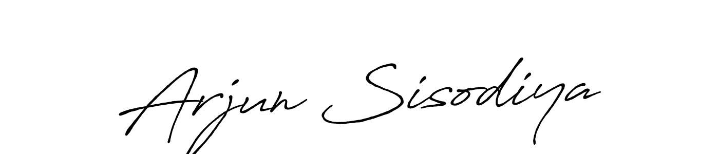 Make a beautiful signature design for name Arjun Sisodiya. With this signature (Antro_Vectra_Bolder) style, you can create a handwritten signature for free. Arjun Sisodiya signature style 7 images and pictures png
