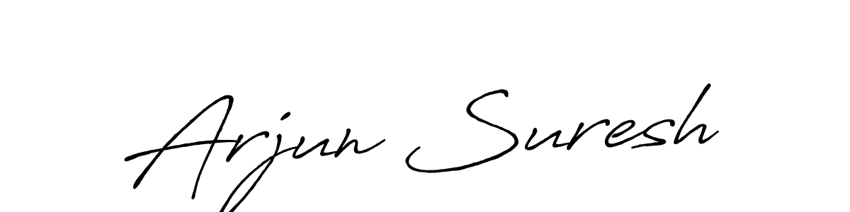 Make a beautiful signature design for name Arjun Suresh. With this signature (Antro_Vectra_Bolder) style, you can create a handwritten signature for free. Arjun Suresh signature style 7 images and pictures png