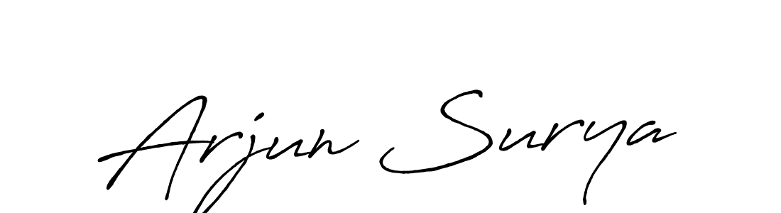 Use a signature maker to create a handwritten signature online. With this signature software, you can design (Antro_Vectra_Bolder) your own signature for name Arjun Surya. Arjun Surya signature style 7 images and pictures png