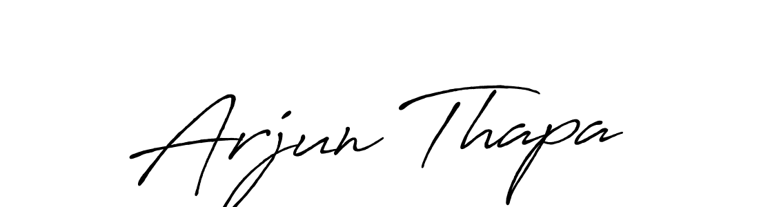 How to make Arjun Thapa name signature. Use Antro_Vectra_Bolder style for creating short signs online. This is the latest handwritten sign. Arjun Thapa signature style 7 images and pictures png