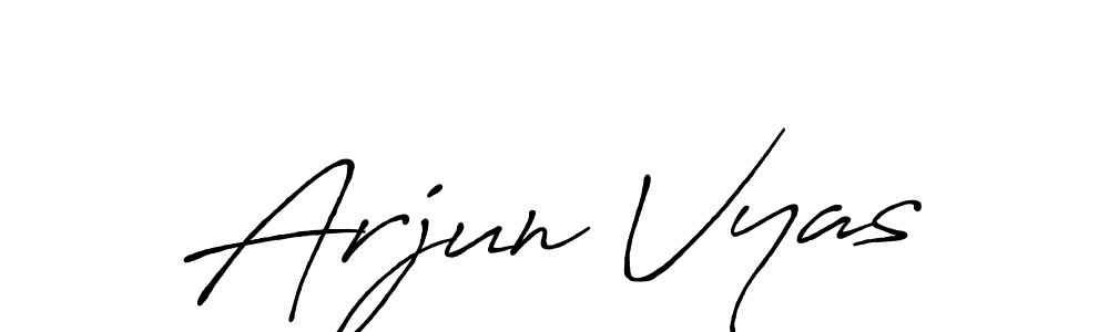 Arjun Vyas stylish signature style. Best Handwritten Sign (Antro_Vectra_Bolder) for my name. Handwritten Signature Collection Ideas for my name Arjun Vyas. Arjun Vyas signature style 7 images and pictures png