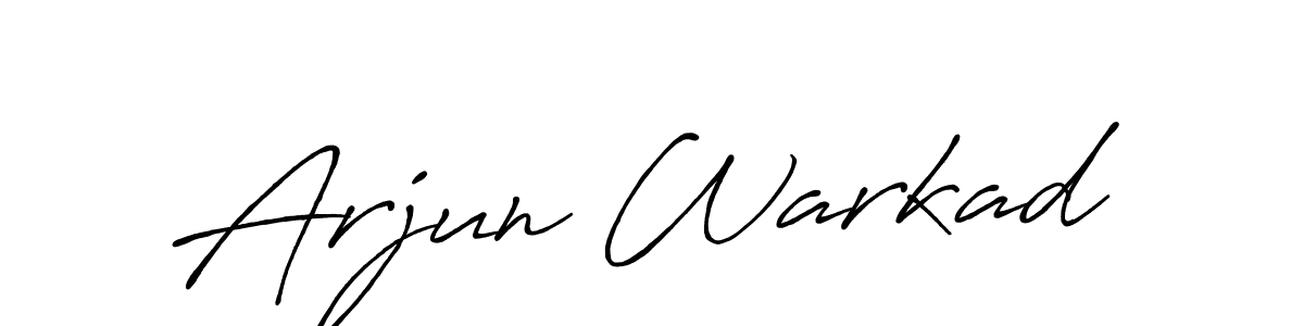 Also we have Arjun Warkad name is the best signature style. Create professional handwritten signature collection using Antro_Vectra_Bolder autograph style. Arjun Warkad signature style 7 images and pictures png