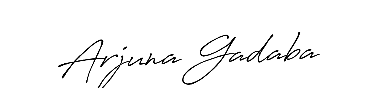 Antro_Vectra_Bolder is a professional signature style that is perfect for those who want to add a touch of class to their signature. It is also a great choice for those who want to make their signature more unique. Get Arjuna Gadaba name to fancy signature for free. Arjuna Gadaba signature style 7 images and pictures png