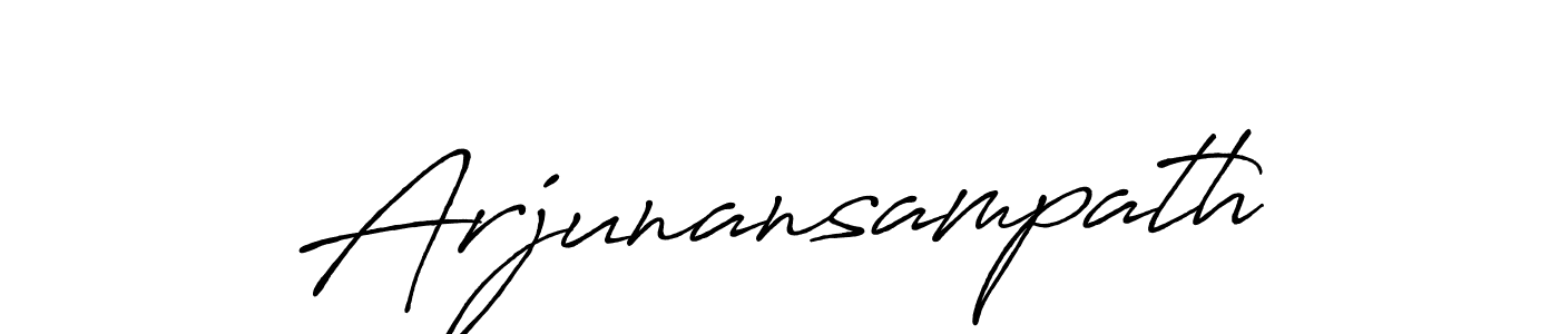 Make a beautiful signature design for name Arjunansampath. With this signature (Antro_Vectra_Bolder) style, you can create a handwritten signature for free. Arjunansampath signature style 7 images and pictures png