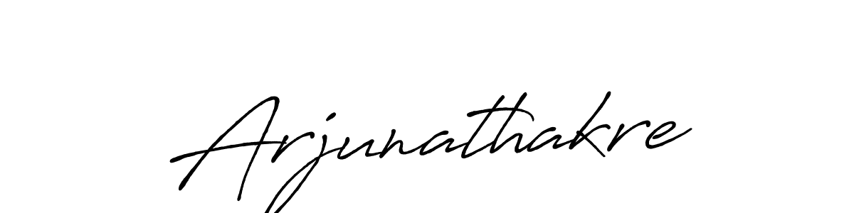 Use a signature maker to create a handwritten signature online. With this signature software, you can design (Antro_Vectra_Bolder) your own signature for name Arjunathakre. Arjunathakre signature style 7 images and pictures png