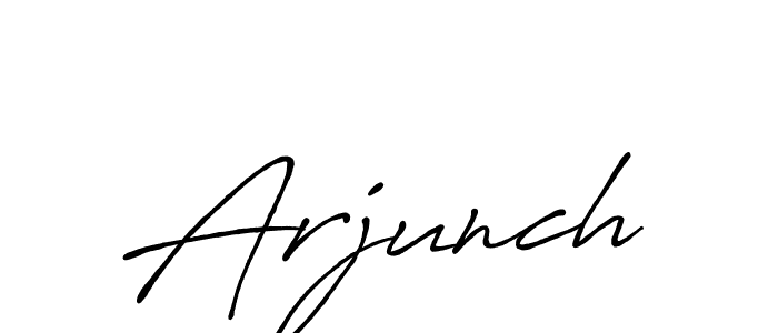 You should practise on your own different ways (Antro_Vectra_Bolder) to write your name (Arjunch) in signature. don't let someone else do it for you. Arjunch signature style 7 images and pictures png