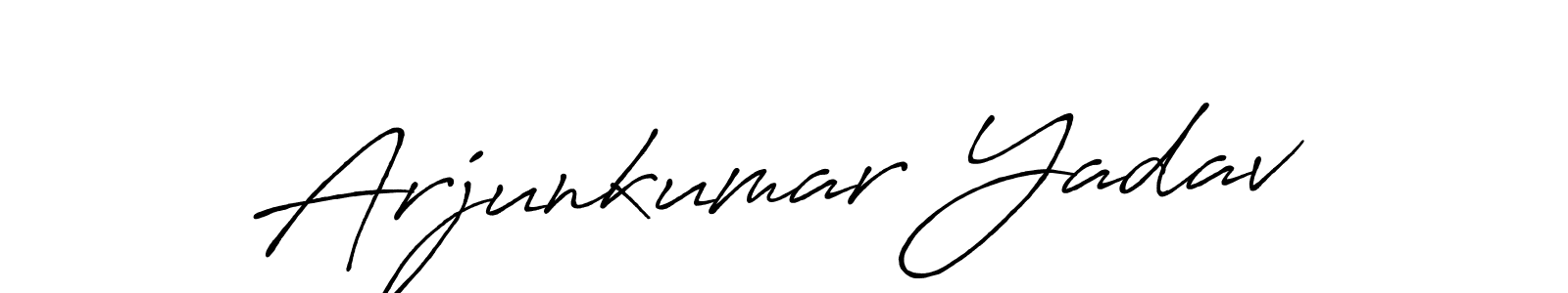 You should practise on your own different ways (Antro_Vectra_Bolder) to write your name (Arjunkumar Yadav) in signature. don't let someone else do it for you. Arjunkumar Yadav signature style 7 images and pictures png