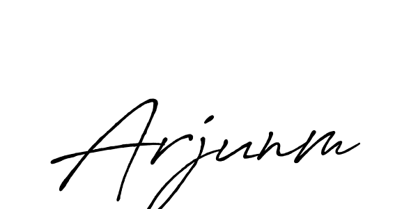 How to make Arjunm signature? Antro_Vectra_Bolder is a professional autograph style. Create handwritten signature for Arjunm name. Arjunm signature style 7 images and pictures png